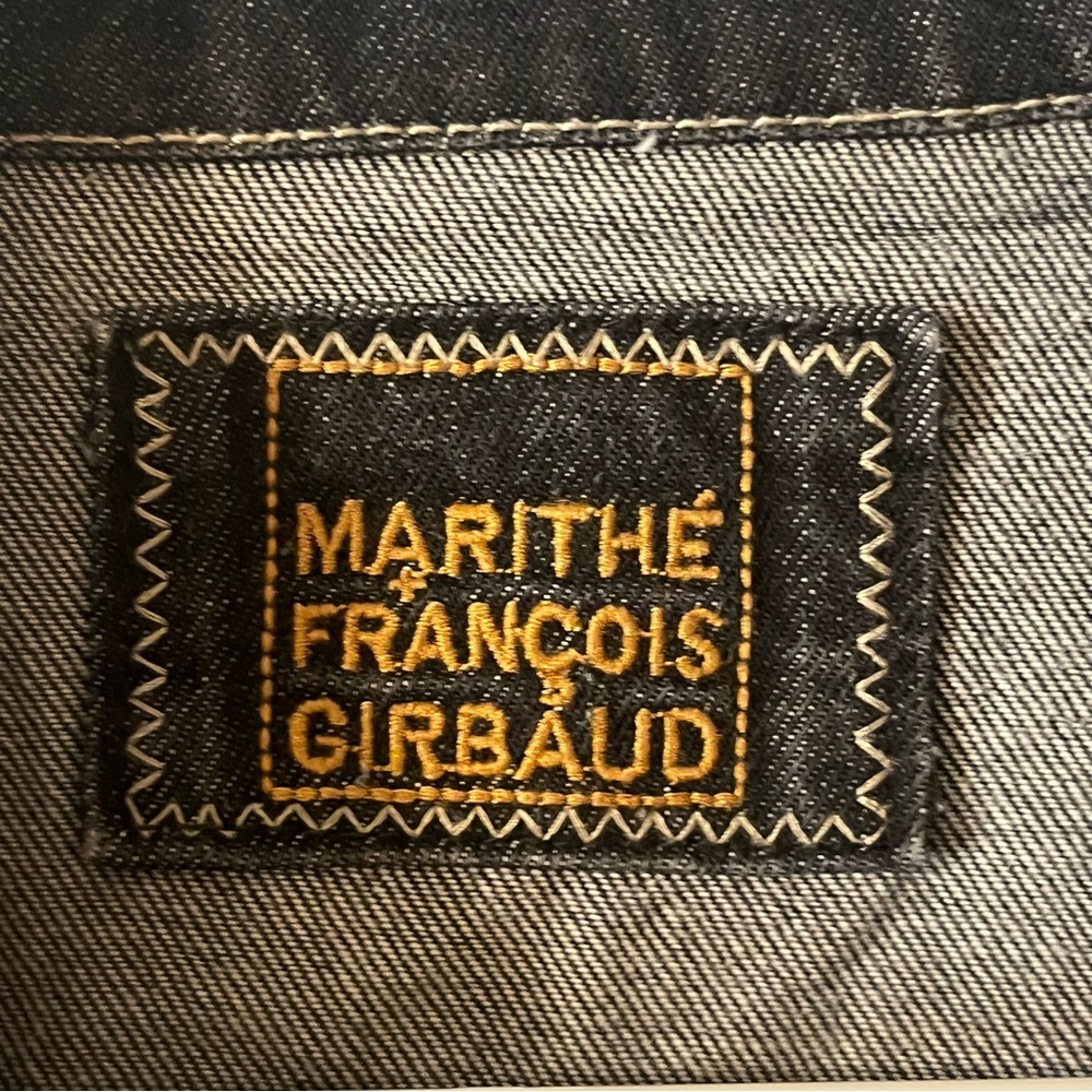Marithe Francois Girbaud Denim Jean Trucker Jacket Coat Men’s 3XL Black Cotton - Picture 8 of 15